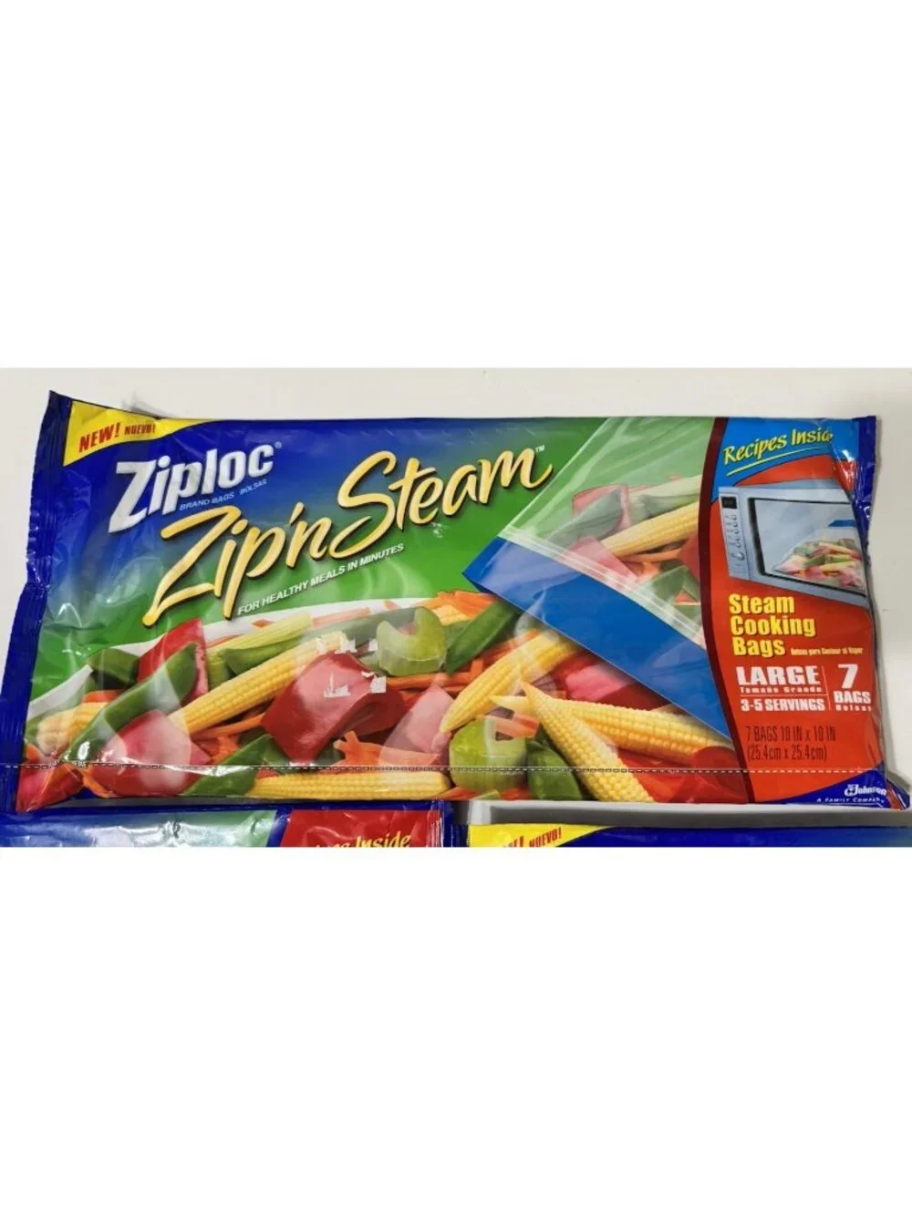 Ziploc Zip ’n Steam Cooking Bags Lot of 3 Packs, 2 Med 1 Large 27 Total Bags NEW